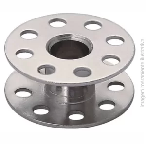 BOBINA CARRETEL DE FERRO CROMADA PARA MÁQUINA DE COSTURA RETA - 270010W