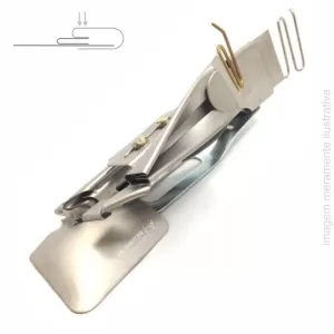 APARELHO DE VIÉS BICOLOR PARA GALONEIRA – 1 DOBRA COM VIVO 25MM (ENTRADA 65MM)