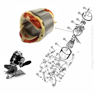 ESTATOR DO ROTOR DA MÁQUINA DE CORTE PLUSCOT 220V - PC26