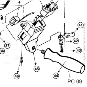 CABO APOIO DE PLÁSTICO PLUSCORT, MAXICORT PC09
