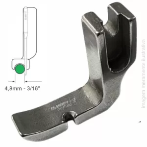 CALCADOR COSTURA RETA DE FERRO VIVO LADO DIREITO 12435R P301C 4,8MM  3/16'