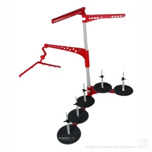 PORTA FIO DE 5 CONES DE PLÁSTICO COM GUIA ESPALHADOR PARA COSTURA INDUSTRIAL