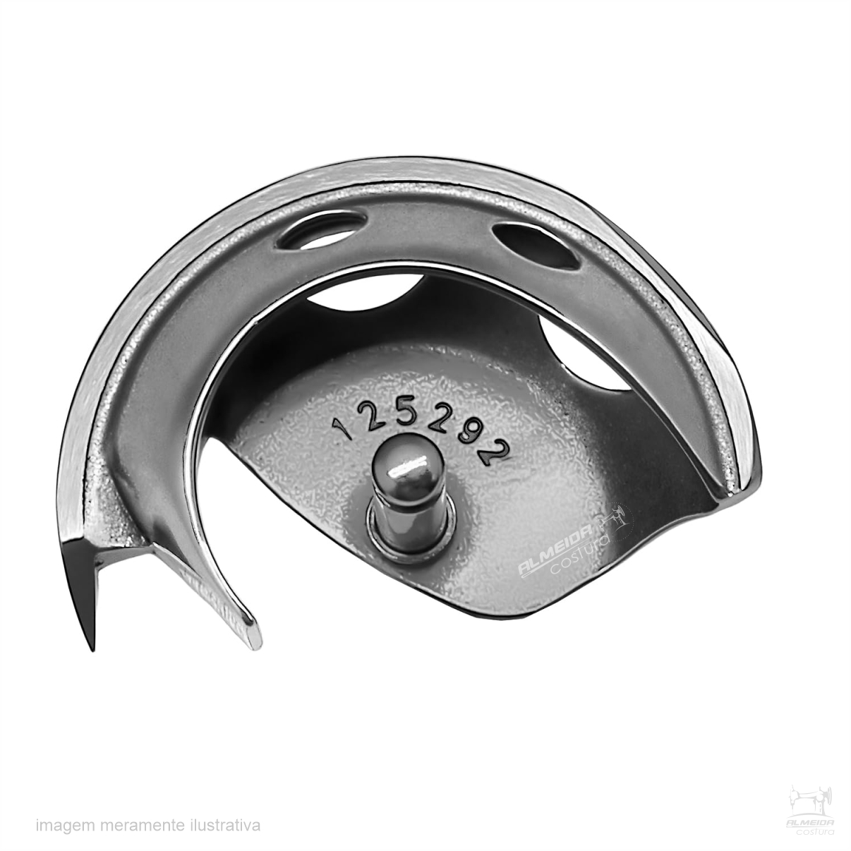 LANÇADEIRA MEIA-LUA ESQUERDA PARA SINGER / ELGIN / PRETINHA – 125292 - Imagem 2