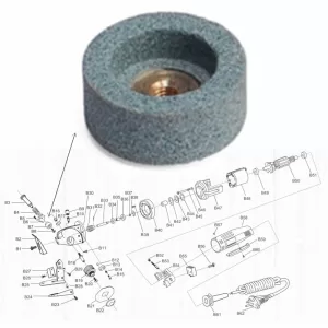 PEDRA REBOLA ESMERIL PARA AMOLADOR DE DISCO DA MÁQUINA BANANINHA SÉRIE WD - WD2 B7
