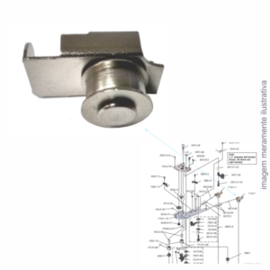 SUPORTE DA LIXA DO AMOLADOR LADO ESQUERDO CORTE FACA 6', 8' E 10' -  712C1