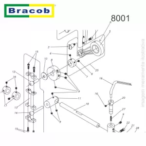 BIELA DO MOVIMENTO LATERAL LOOPER BC2500 - 8001