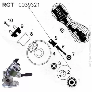 ENCOSTO ROLAMENTO DA MÁQUINA DE CORTE RGT - 02