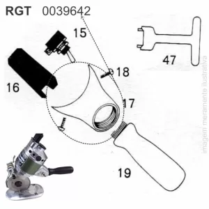 SUPORTE CABO DE APOIO DA MÁQUINA DE CORTE RGT - 17