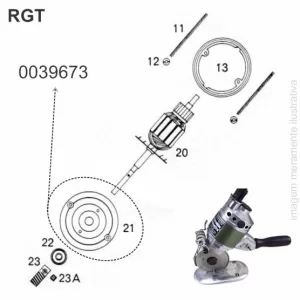 TAMPA INFERIOR DA MÁQUINA DE CORTE RGT - 21