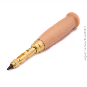 VAZADOR FURADOR DE TECIDO, CABO DE MADEIRA COM 6 TAMANHOS DE FURO (1.5MM, 2MM, 2.5MM, 3MM, 3.5MM, 4MM)