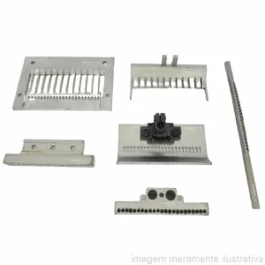 KIT CHAPA, DENTE, CALCADOR PARA ELASTIQUEIRA 23 AGULHAS SÉRIE VC008 - COMPLETO