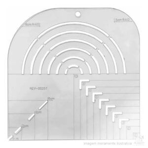 RÉGUA GABARITO ACRÍLICA MULTIUSO PARA PATCHWORK, COSTURA CRIATIVA E ARTESANATO