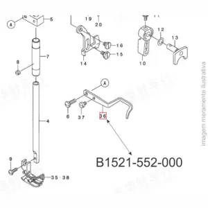 GUIA DO ESTICA FIO DO TENSOR RETA  B1521-552-000