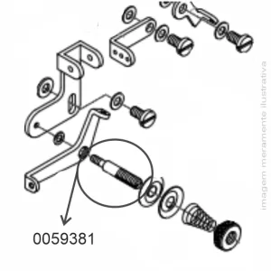 PARAFUSO PINO DO PRÉ-TENSOR DE LINHA DE COBERTURA PARA GALONEIRA BRACOB - 6012