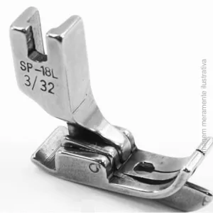 CALCADOR DE COSTURA RETA COM GUIA FLEXÍVEL 02,4MM - SP-18L ESQUERDO 3/32"