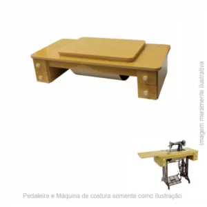 MÓVEL GABINETE 4 GAVETAS MDF PARA PEDALEIRA DE MÁQUINA DOMÉSTICA COR: MARFIM