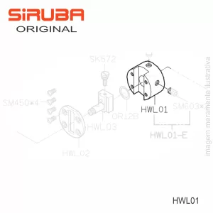 BLOCO GUIA DA CATRACA  HWL01 SIRUBA ORIGINAL