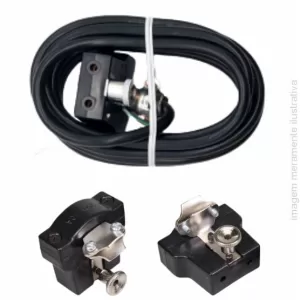 TOMADA FEMEA 2 PINOS COM CABO PP DE 2 METROS PARA MÁQUINA DE CORTE 4, 5, 6 E 8 POLEGADAS KM - U-069C, M-069C