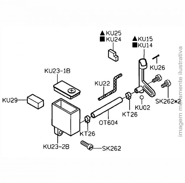 SUPORTE CONDUTOR DE SILICONE PARA OVERLOCK SÉRIE 700F – KU15 - Imagem 2