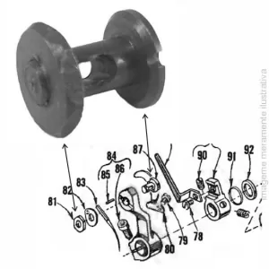 PARAFUSO COM PORCA PARA FIXAR A AGULHA DA OVERLOCK UNION SPECIAL 39500 - 39551F