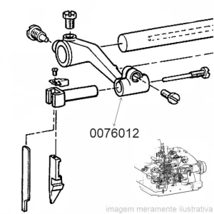 BIELA DO MOVIMENTO DA FACA SUPERIOR PARA OVERLOCK SÉRIE MO-350 - B4107-352-000