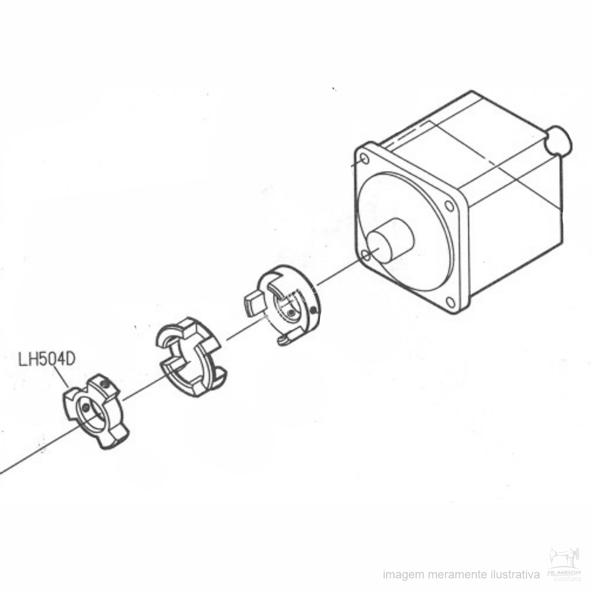 ISOLADOR DO ACOPLAMENTO DO MOTOR SIRUBA DL918 – LH504D - Imagem 2