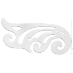 RÉGUA CURVA FRANCESA ACRÍLICO PEQUENA 17X7CM N.1