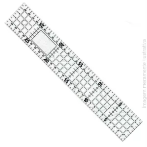 RÉGUA 5X30CM EM ACRÍLICO PARA PATCHWORK, SCRAPBOOK E MODELAGEM – RA05X30