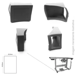TAMPA DE BORRACHA PARA ESTANTE DA MÁQUINA DE COSTURA - 54X63MM - VENDA NA UNIDADE