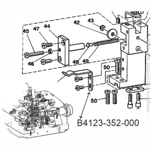 TRAVA DA TAMPA DA OVERLOCK MO352 - B4123-352-000