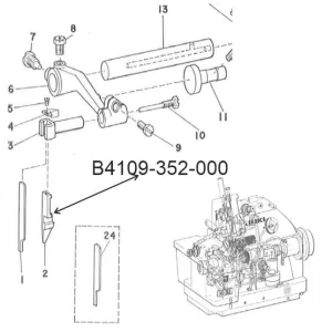 TRAVA FACA SUPERIOR OVERLOCK MO352 B4109-352-000