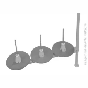 PORTA FIO DE 3 CONES PARA MÁQUINAS DE COSTURA INDUSTRIAL COM ESPALHADOR DE LINHA