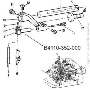 SUPORTE FACA SUPERIOR OVERLOCK MO352 B4110-352-000