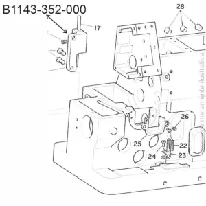 SUPORTE TAMPA OVERLOCK MO352 B1143-352-000