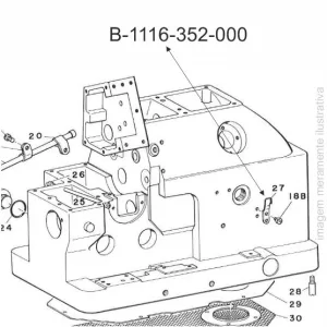 TRAVA FIXAR A TAMPA FRONTAL OV MO352 B1116-352-000