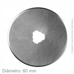 DISCO LISO PARA O CORTADOR CIRCULAR MANUAL PARA PATCHWORK E CORTE DE TECIDOS DE 60MM