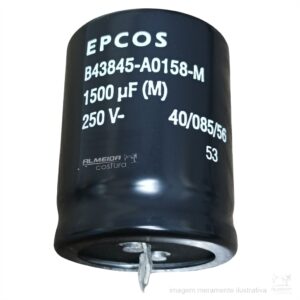 CAPACITOR ELETROLÍTICO 1500UF 250V PARA MÁQUINA COSTURA ELETRÔNICA B43845-A0158M