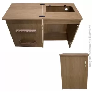 GABINETE MÓVEL EM MDF – TRADICIONAL – PARA MÁQUINA DE COSTURA DOMÉSTICA