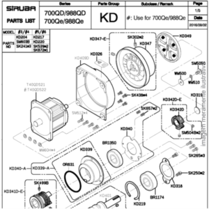 FILTRO DO VOLANTE OVERLOCK SÉRIE 700QD - KD349