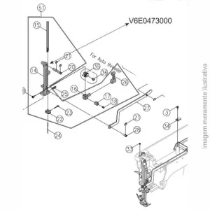 SUPORTE BARRA AGULHA SINGER DOMÉSTICA - V6E0473000