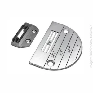 KIT CHAPA E DENTE 4 CARREIRAS PARA COSTURA RETA INDUSTRIAL - PERCURSO CURTO (LEVES E MÉDIOS)