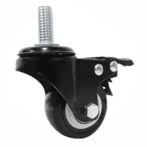 RODA COM FREIO ROSCA GROSSA PARA ESTANTE DE MÁQUINA DE COSTURA