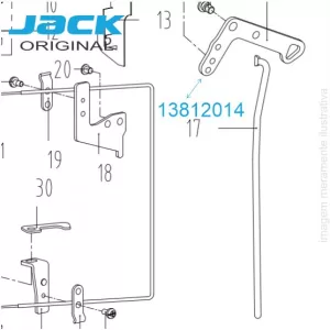 ALAVANCA DO TIRANTE DE ELEVAÇÃO DO CALCADOR PARA COSTURA RETA JACK - 13812014