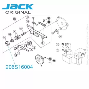 PORCA BOTÃO PRE TENSOR DO CORAÇÃO INTERLOCK JACK 206S16004
