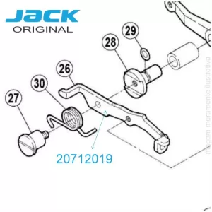 ALAVANCA DE REGULAGEM DO PONTO DA OVERLOCK E INTERLOCK JACK 20712019