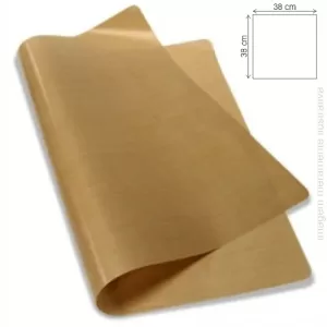 FOLHA FITA DE TEFLON SEM ADESIVO PARA PRENSA TÉRMICA - 38 X 38 CM X 0,13 MM