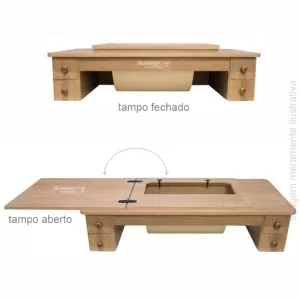GABINETE MÓVEL EM MDF COM GAVETAS PARA PEDALEIRA – COSTURA DOMÉSTICA