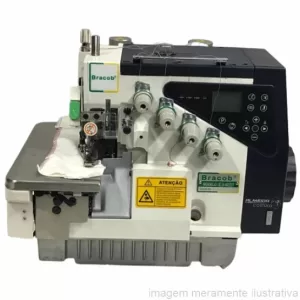 MÁQUINA DE COSTURA OVERLOCK DIRECT DRIVE ELETRÔNICA BRACOB BC S4 4 AT EUT 220V