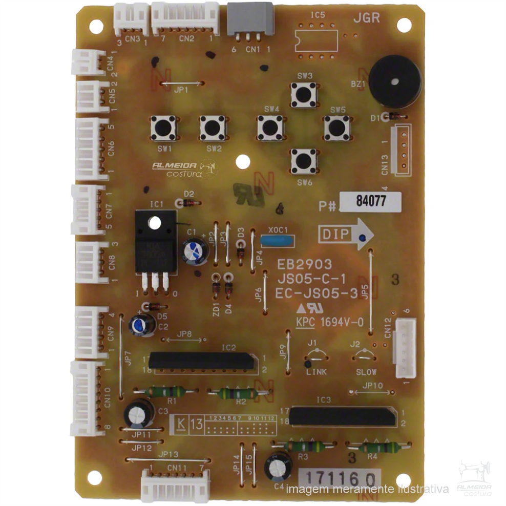 PLACA DE CIRCUITO CPU PARA SINGER BRILLIANCE – 84092 / EB2903 / JS05-C-1