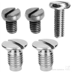 KIT PARAFUSOS CHAPA DE AGULHA, DENTE E CALCADOR PARA MÁQUINA RETA INDUSTRIAL E 20U ZIG ZAG